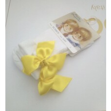 Pretty Originals Pretty Originals Yellow Bow Ankle Sock