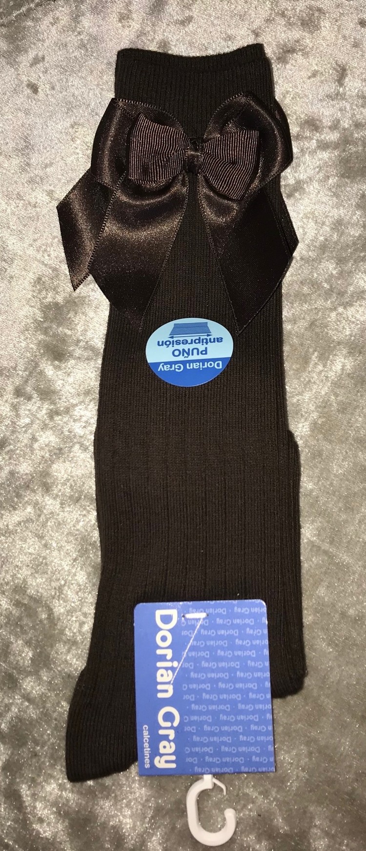 Dorian Gray woolen knee high socks with bow