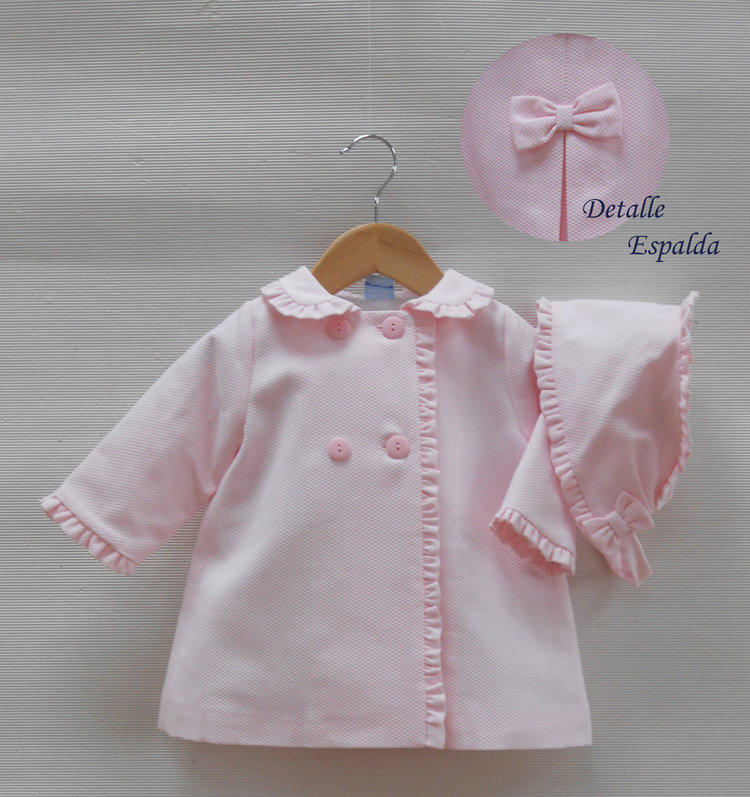 Sardon Sardon 020AB-11 Pink Quited Winter Coat & Hat