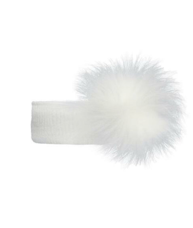 Pom Pom Envy Pom Pom Envy White Knit Hairband
