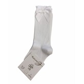 JC Socks White Knee High Socks with Bow 55000