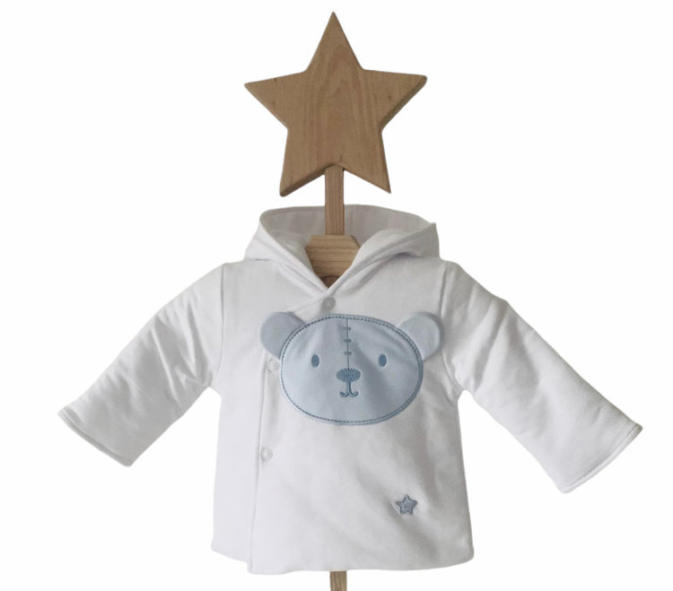 Little Lads & Ladies Little Lads & Ladies Blue Bear Front Jacket LL09