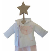 Little Lads & Ladies Little Lads & Ladies Pink Bear Front Jacket LL09