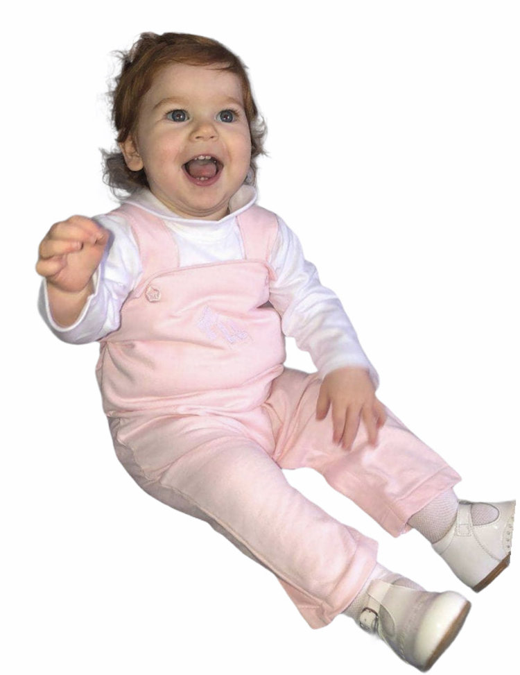 Little Lads & Ladies Pink Dungaree Body LL05