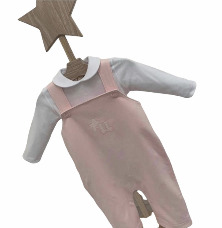Little Lads & Ladies Pink Dungaree Body LL05