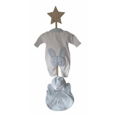 Little Lads & Ladies Little Lads & Ladies Blue Rabbit Bottom Babygrow