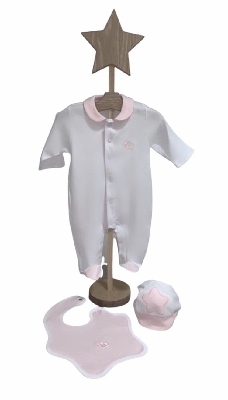 Little Lads & Ladies Single Pink Bottom Star LL02