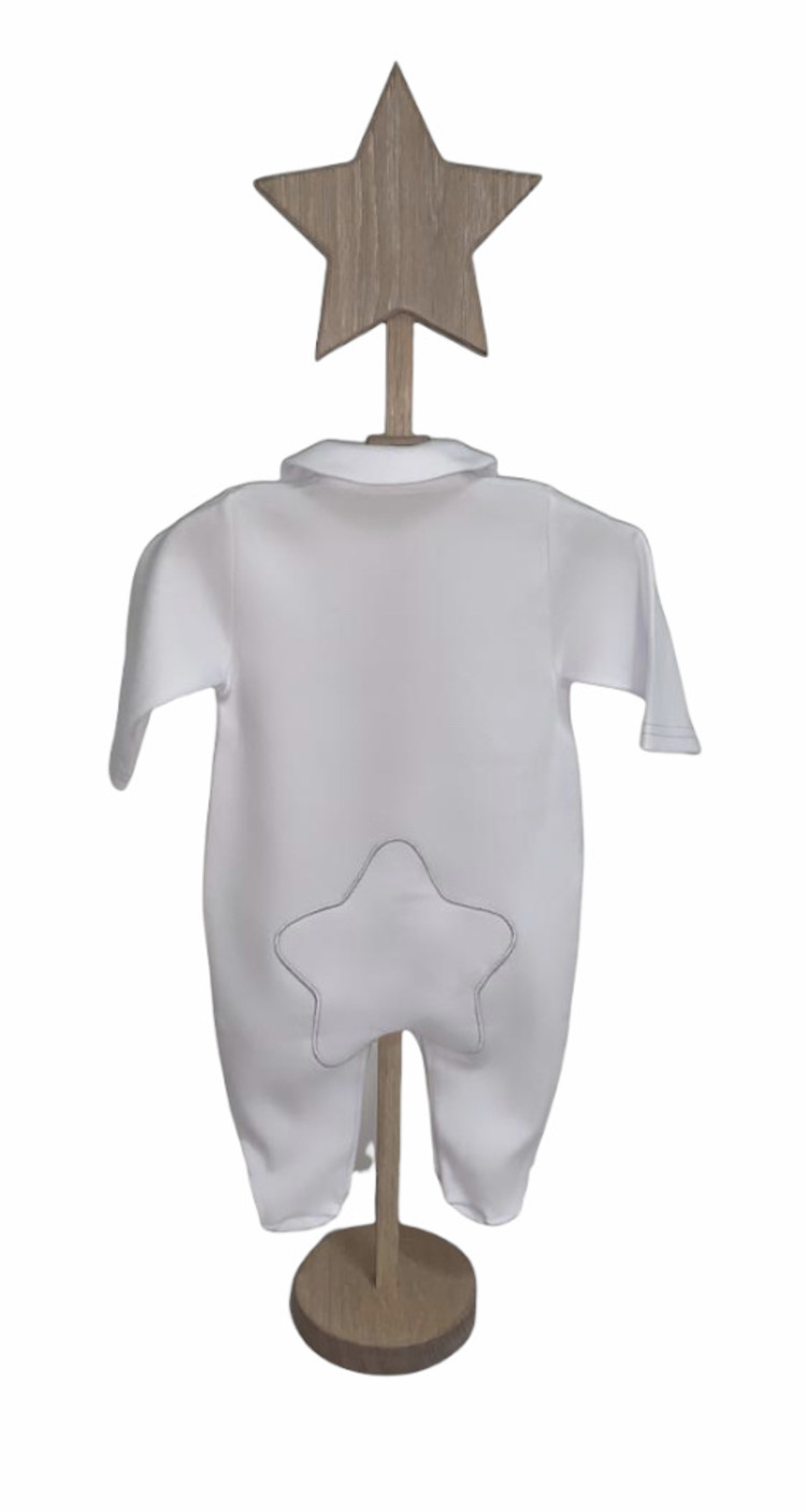 Little Lads & Ladies Single White Bottom Star LL02