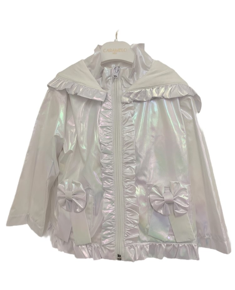 Caramelo White Ruffle Coat - 262310 SS22 - age 2-3