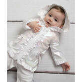 Caramelo White Ruffle Coat - 262310 SS22 - age 2-3