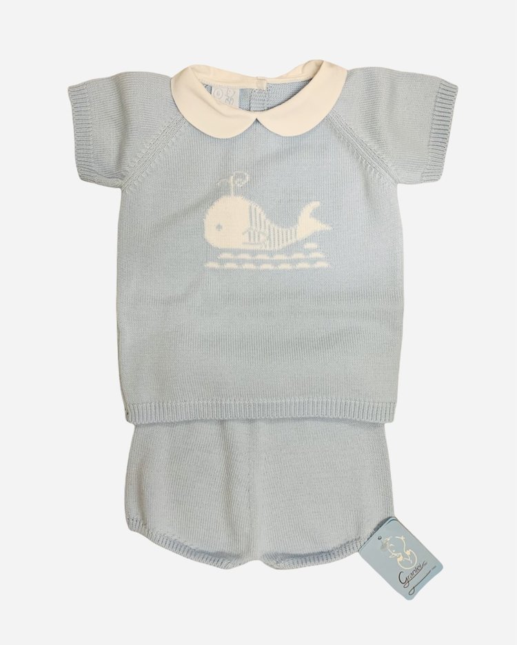 Artesania Granlei Artesania Granlei Knitted Whale 2 Piece - 201 SS22 - 6 MONTHS