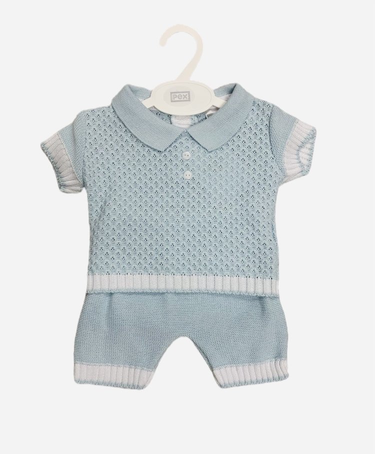 Pex Pex Benjamin Knitted Short Set SS22 - 0-3 MONTHS