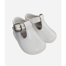 Andanines Andanines White Patent Pram Shoe - 212032