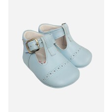 Andanines Andanines Blue Leather Pram Shoe - 221025