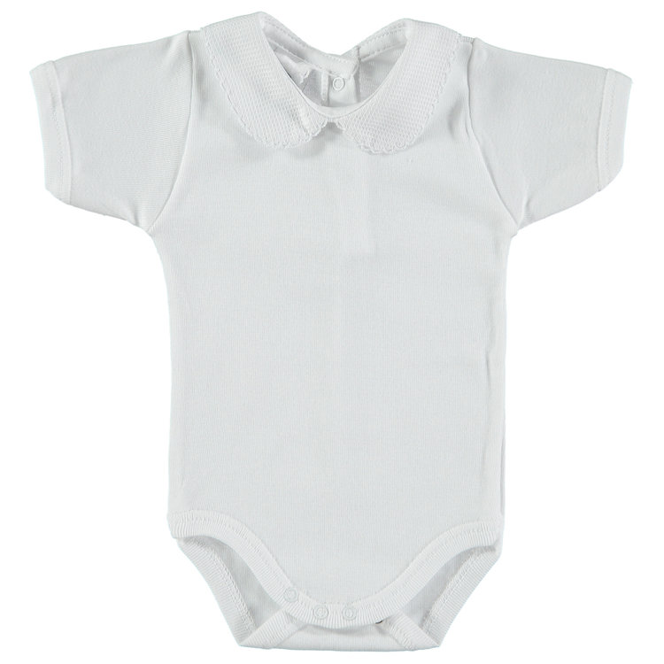 Babidu Babidu White Trim Collar Bodysuit - 1181