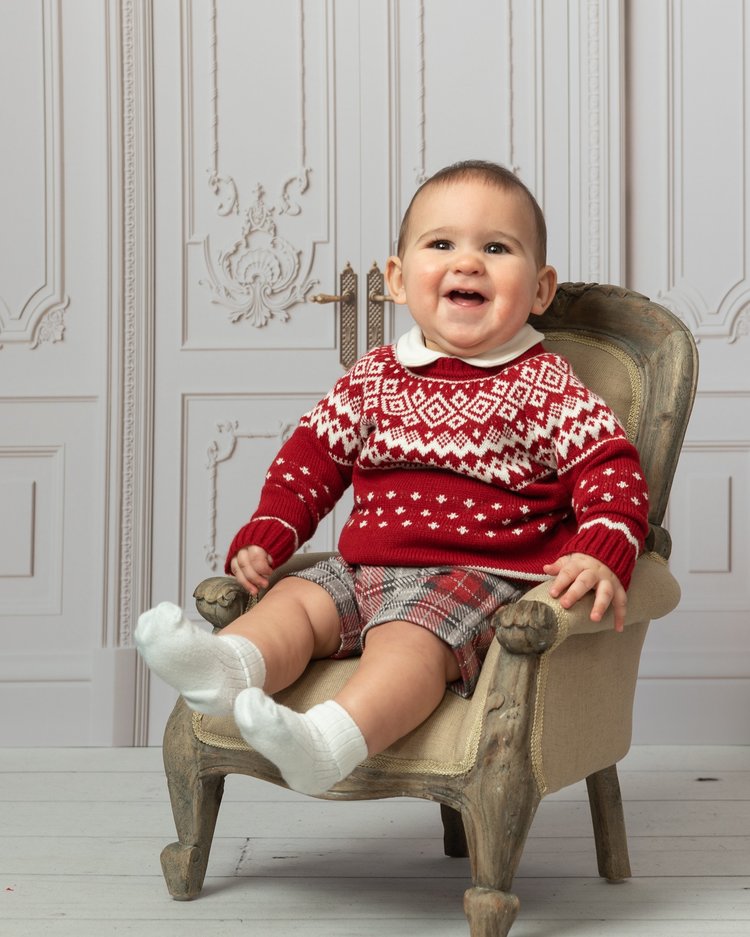 Caramelo AW22 Fairisle Baby Short Set - 1013100 - 6-9 MONTHS