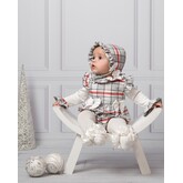Caramelo AW22 Check Frill Romper - 0315101- 9-12 MONTHS