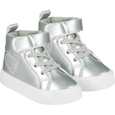 Little A Little A AW22 Sweetheart Glitter Heart High Top - Silver SIZE 19