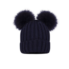 Pom Pom Envy Pom Pom Envy Navy Double Pom Pom Hat