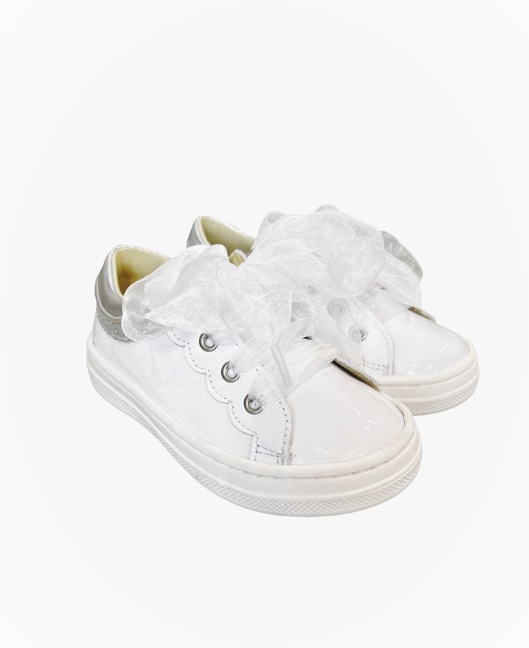 Andanines Andanines White Patent Trainer - 221662