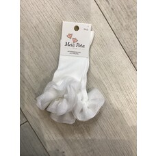 Meia Pata Frill Knee High Socks Ivory  1061M