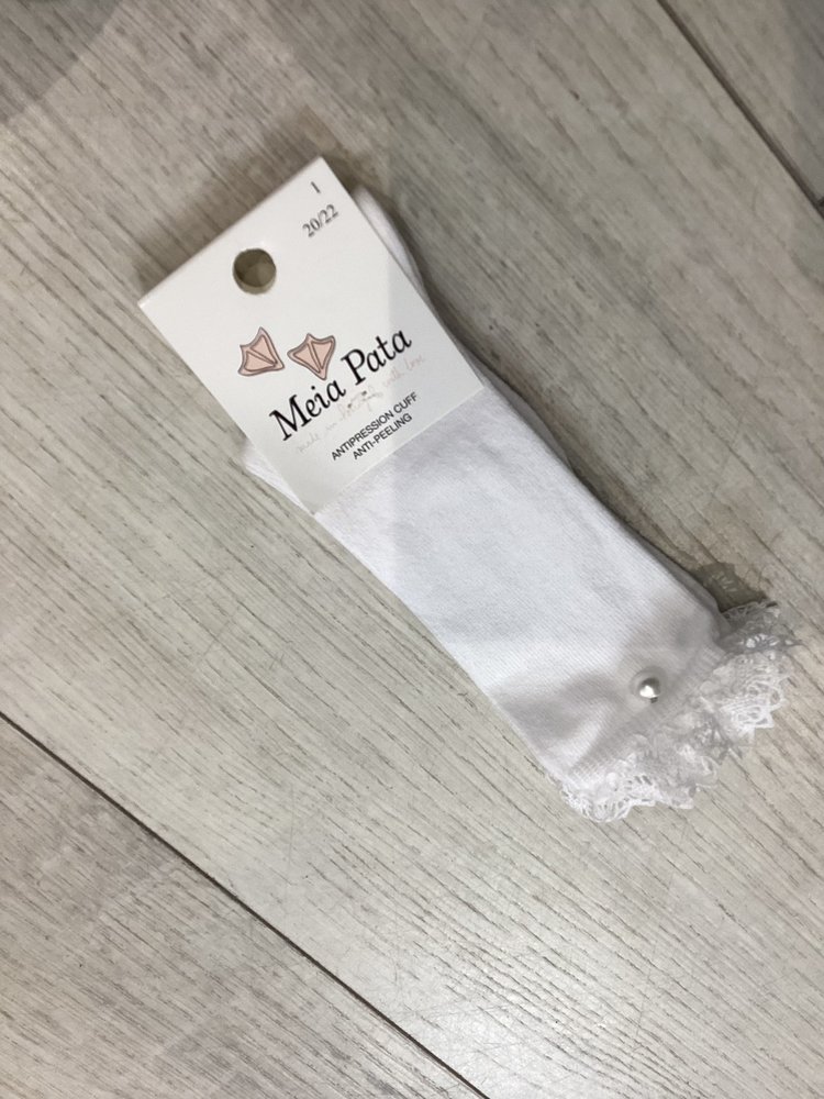 Meia Pata Lace Frill Pearl Socks 1016M