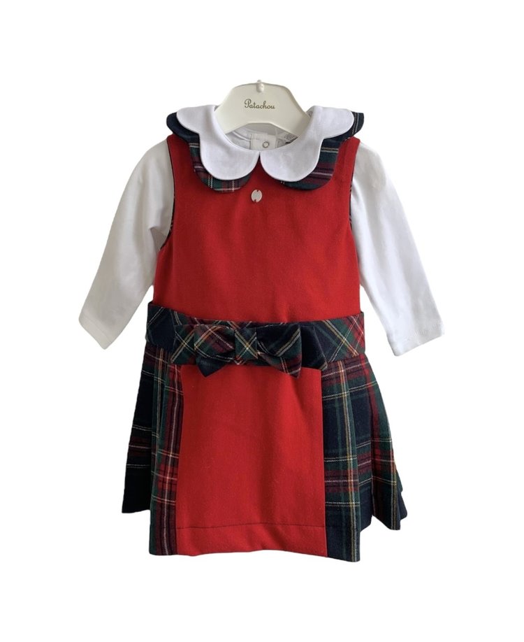 Patachou Patachou AW22 Tartan Pinafore Dress - 3247