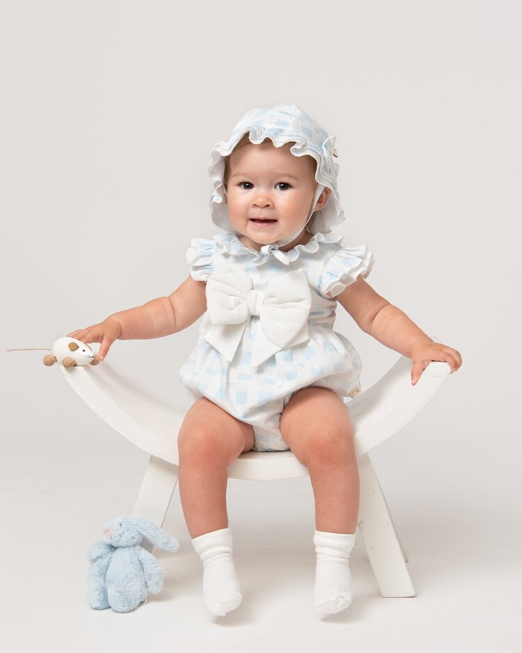 Caramelo SS23 Checked Romper & Sunhat - 0357139