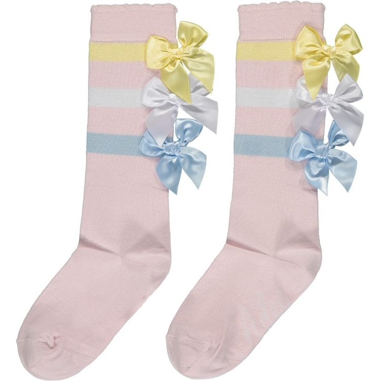 ADee A'Dee SS23 Viola Triple Bow Knee High Sock - AGE 5-6