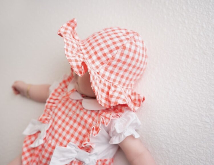 Little A Little A SS23 Happy Check Sunhat
