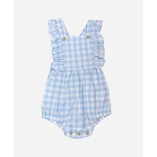 Babidu Babidu SS23 Girls Gingham Romper- 31493