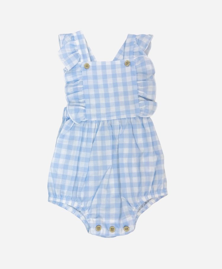 Babidu Babidu SS23 Girls Gingham Romper- 31493