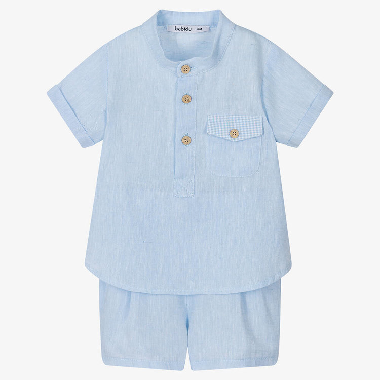 Babidu Babidu SS23 Linen Shirt Set - 42495 - 18 MONTHS