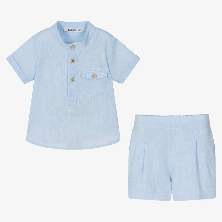 Babidu Babidu SS23 Linen Shirt Set - 42495 - 18 MONTHS