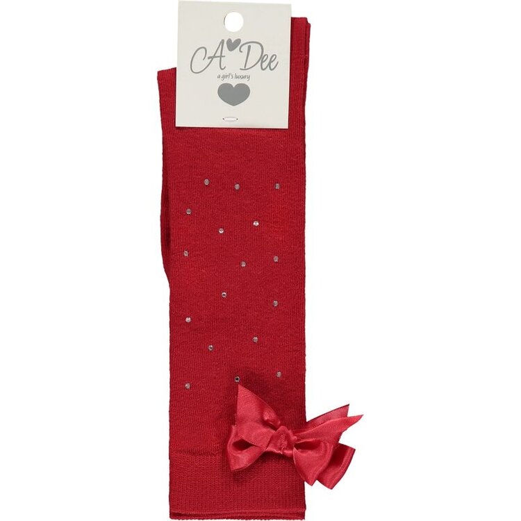 ADee A'Dee AW23 Penny School Socks - Red