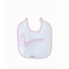 Little Star Little Star Bib with Dummy Holder - Pink