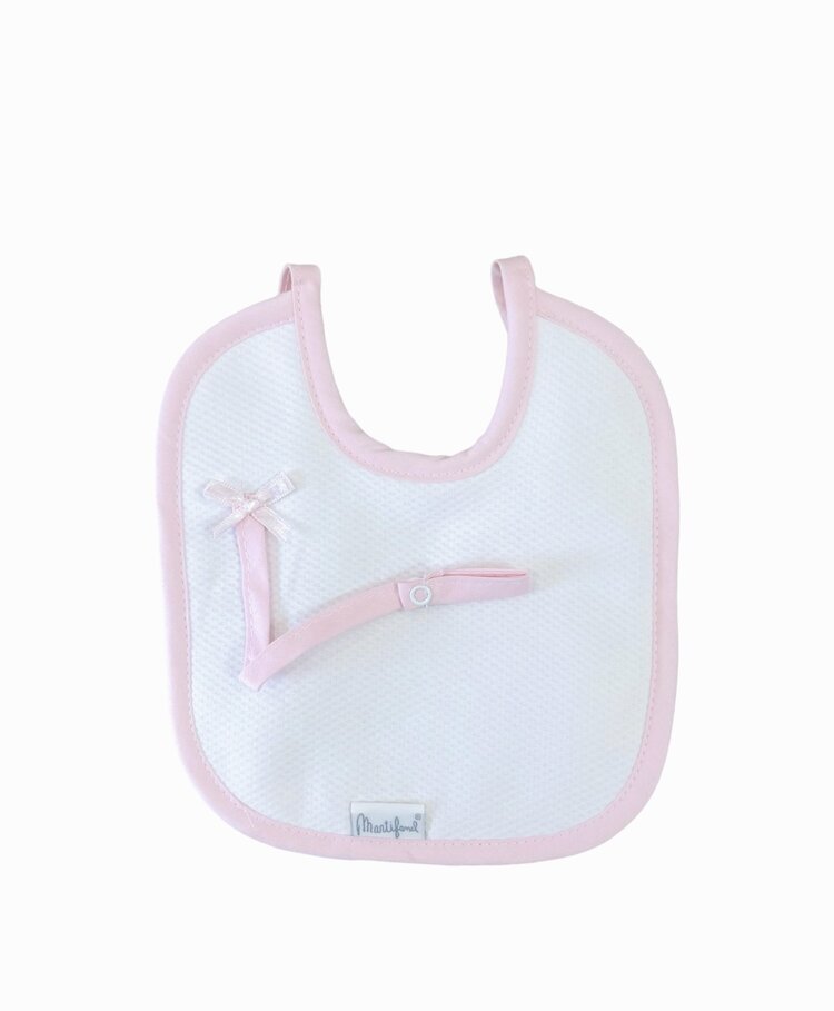 Little Star Little Star Bib with Dummy Holder - Pink