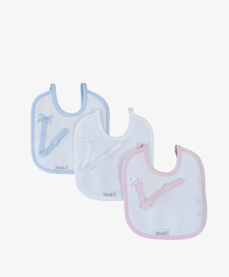 Little Star Little Star Bib with Dummy Holder - Pink