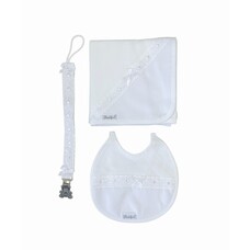 Little Star Little Star Baby Bib Gift Set - White