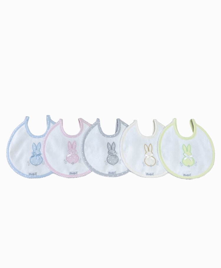 Little Star Little Star Bunny Bib - Grey
