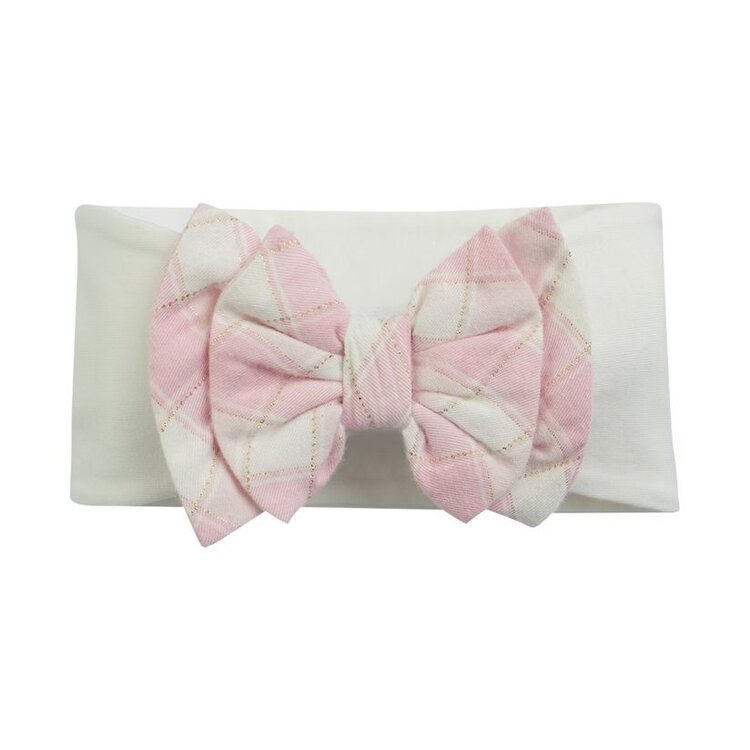 Little A Little A AW23 Eliza Check Bow Hairband