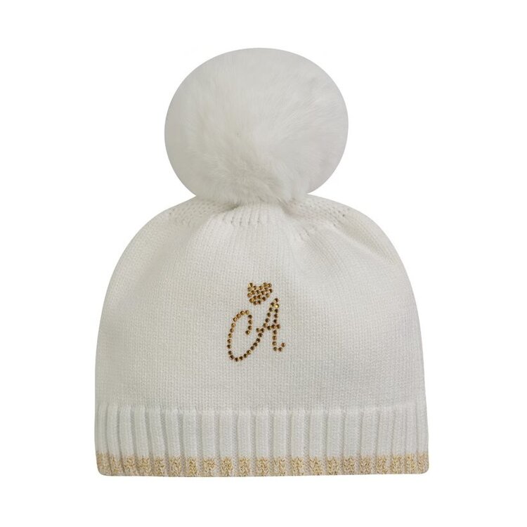 Little A Little A AW23 Emberly Knit Pom Pom Hat - X SMALL