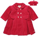 Emile et Rose Emile et Rose AW23 Rosanna Velour Coat & Beret Set - 3 MONTHS