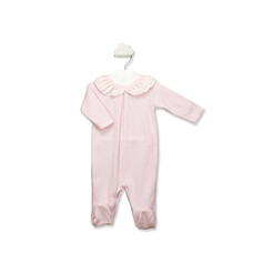Babidu Babidu AW23 Girls Frill Collar Babygrow - 10565 - 1 MONTH