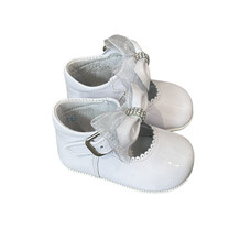 Andanine Diamante Bow Pram Shoe  232031 - SIZE 17