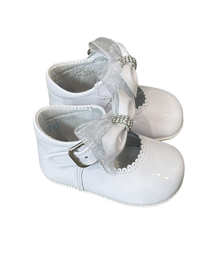 Andanine Diamante Bow Pram Shoe  232031 - SIZE 17