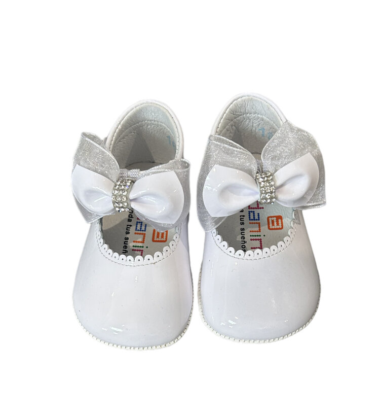 Andanine Diamante Bow Pram Shoe  232031 - SIZE 17