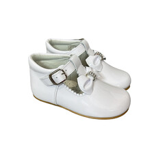 Andanines Andanine T Bar Bow Patent Shoe 232260