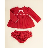 Caramelo AW23 Smocked Velour Pant Set - 259127