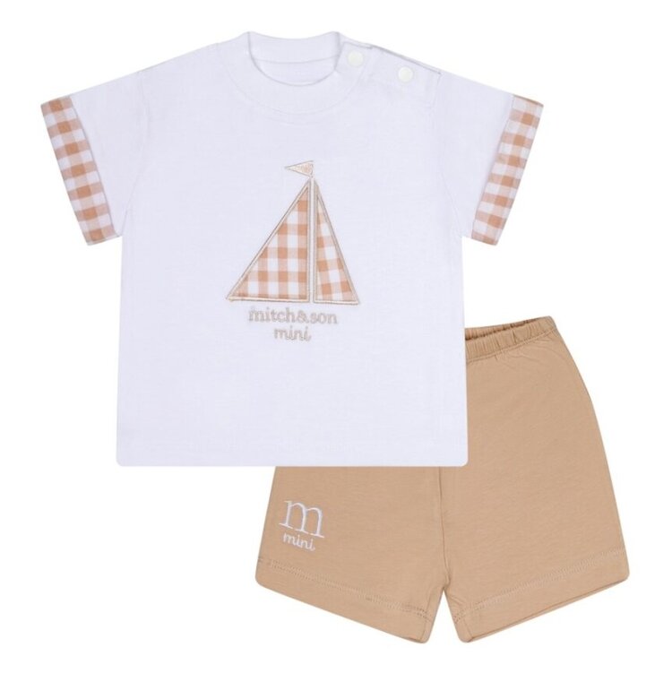 Mitch and Son Mitch & Son SS24 Skylar Gingham Boat Short Set
